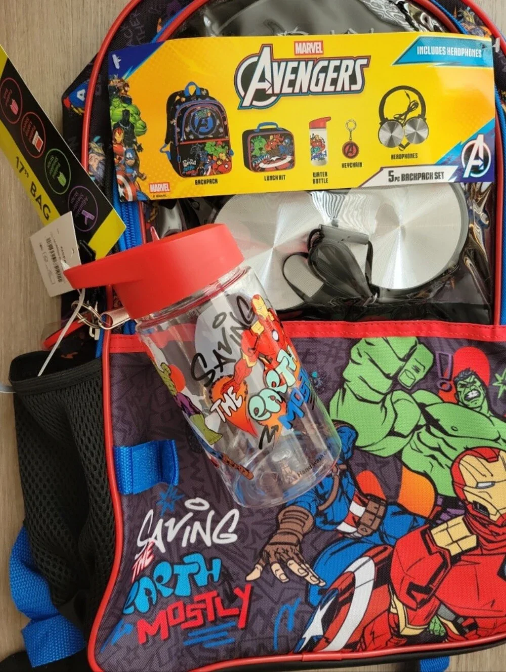 🆕️ Marvel Captain America Avengers 5 Piece Backpack